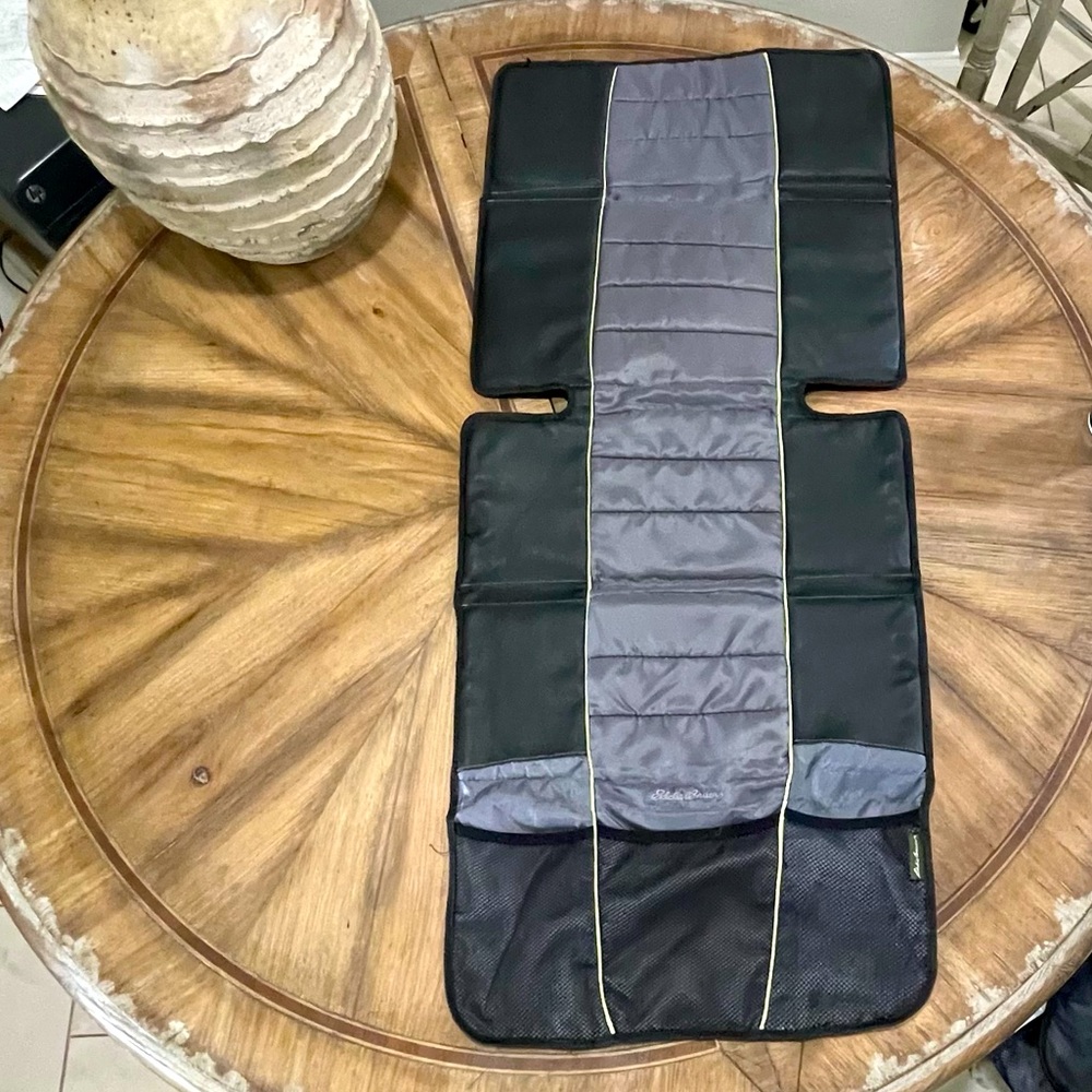 GUC Eddie Bauer Car Seat Protector—Padded Cover w/ Pockets. 4 available.